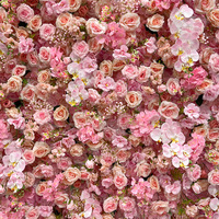 Rosa Rosen-Blumenwand Künstlicher Hochzeitshintergrund Deko Hochzeitsfeier Requisite Dekoration Hintergrund Künstliche Blumenwand