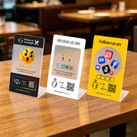 Support de carte NFC personnalisé transparent pour avis Google – Présentoir NFC en PVC pour avis intelligents