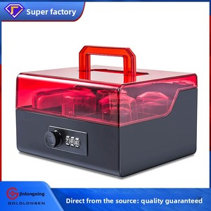 Scatola di Stoccaggio Trasparente Quadrata Glosen con Serratura a Combinazione, Capacità 3-6L, Design Multifunzionale Regolabile - Product Image 2