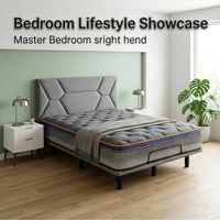 Cadre de lit électrique inclinable pliable sans fil avec télécommande |   Lit d'hôtel minimaliste confortable avec base en fer et support multi-mode