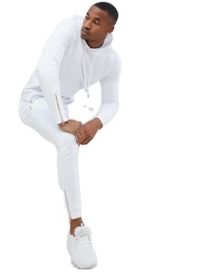 Conjunto Deportivo KY Gold Zips SIDE WHITE para Hombre, <span class=keywords><strong>Chaqueta</strong></span> de Felpa 100% Algodón y Pantalones Joggers, <span class=keywords><strong>Traje</strong></span> Deportivo / Sudadera con Capucha - Product Image 2