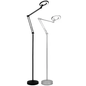Lámpara LED plegable <span class=keywords><strong>de</strong></span> <span class=keywords><strong>pie</strong></span> con 8 lupas, <span class=keywords><strong>luz</strong></span> giratoria ajustable - Product Image 1