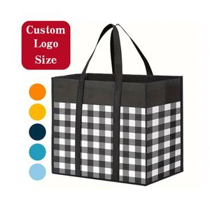 Sac d'épicerie de stockage de courses éco-réutilisable avec impression personnalisée du logo sacs fourre-tout non tissés stratifiés sac non tissé pour animaux de compagnie - Product Image 1