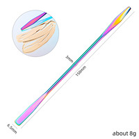 Spatule Cuillère de Mélange Cosmétique en Acier Inoxydable pour Vernis à Ongles, Fond de Teint et Fard à Paupières