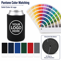 Porte-canettes isotherme en néoprène personnalisé avec logo, 12oz 16oz, pour canettes de bière, sublimation, pliable, portable, pour boissons froides