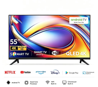 Terima Pesanan TV Layar Datar Android 4K Kustom 43 50 55 65 75 Inch LED Televisi Pintar Smart TV