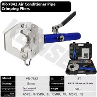 Pince hydraulique manuelle Portable Machine VR-7842 outil de pompe à huile de climatisation de voiture pour sertir le collier de serrage de tuyau de climatisation