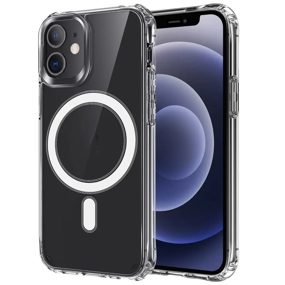 Original Quality For Apple Iphone 14 Pro Max Mag Safe Magnetic Ring Phone Case Cover Clear Silicone Magsafing Wireless Charger
