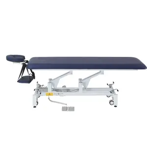 Best Portable Triumph New Black Color Adjust Electric Lift Massage Table With Head Support