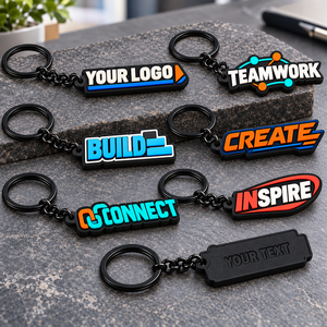 Llaveros Personalizados de PVC Suave 2D con Texto y Logotipo en Relieve para Eventos Corporativos y Regalos Promocionales OEM ODM - Product Image 1