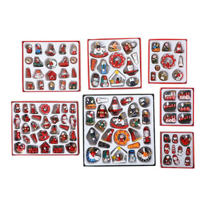 Christmas gift <b>boxes</b> containing <b>small</b> wooden Christmas ornaments, pendants, and accessories; <b>small</b> Christmas tree ornaments. - Product Image 5