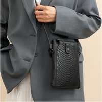 Pochette de téléphone en cuir mini polyvalente pour femmes, élégante, sac bandoulière pour les voyages, le shopping et les sorties quotidiennes