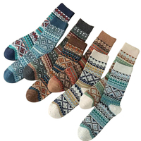 Chaussettes décontractées unisexe mi-mollet à double couture, style tribal ethnique, motif écossais vintage, collection automne-hiver 2026, polyvalentes et tendance pour le quotidien