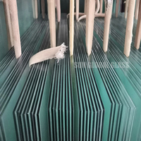 Verre feuilleté trempé transparent de 8 mm d'épaisseur, prix au mètre carré, verre feuilleté trempé PVB, coût au pied carré