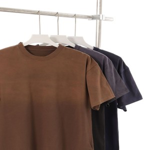 Cá Nhân Logo Bán Buôn Heavyweight 100% Cotton T-Shirt Cho Nam Giới 250 GSM Pickling Phong Cách Đường Phố Từ Quần Áo Nhà Sản Xuất - Product Image 1