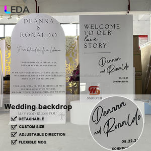 Artículos de decoración de fiesta LEDA boda arcos de boda blancos telón de fondo Prop para ceremonia de boda - Product Image 2