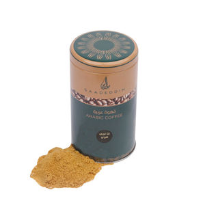 Bote de café árabe Ben Harari de 250g, las mejores bebidas instantáneas de cardamomo al por mayor de Saadeddinpastry - Product Image 1