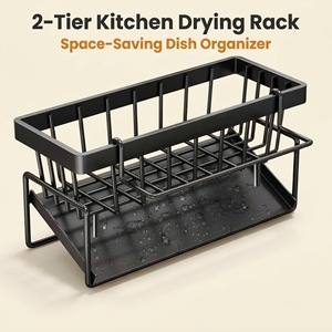 Escurridor multiusos rectangular de secado rápido, organizador de almacenamiento para fregadero, cocina, baño y alféizar de ventana - Product Image 5