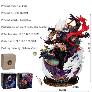 Figurines d'action Gk One Pieces Hell <span class=keywords><strong>Roronoa</strong></span> Zoro 21,5 cm en PVC, figurines de dessin animé à double tête, collection de statues d'anime - Product Image 2