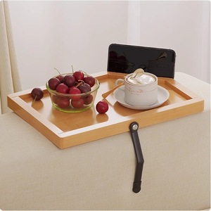 Mesa auxiliar para sofá, bandeja para reposabrazos, mesa de centro pequeña móvil, mesa auxiliar con gabinete, mini mesa con estante de almacenamiento, estante de almacenamiento práctico. - Product Image 1