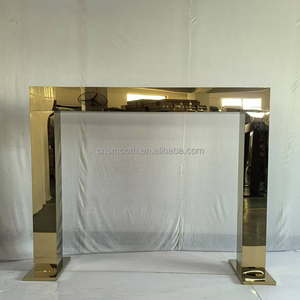 Mịn vàng sáng bóng kim loại hoa đứng đám cưới bảng vuông trung tâm cho Bảng trang trí - Product Image 3