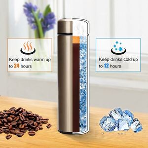 Bouteille d'eau sport en acier inoxydable à double paroi isolée de 450 ml avec logo personnalisé en gros – Gourdes isothermes - Product Image 4