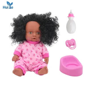 Huiye черные куклы афроамериканская Мода Черная кожа кукла для девочек Дети виниловые игрушки подарок