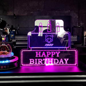 LED Feliz cumpleaños botella presentador servicio VIP carta tablero signo para club nocturno Bar salón fiesta eventos - Product Image 1