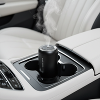 Diffuseur d'arômes de luxe moderne en métal noir, vaporisateur d'ambiance, diffuseur d'aromathérapie, parfum de voiture rechargeable, alimenté par USB