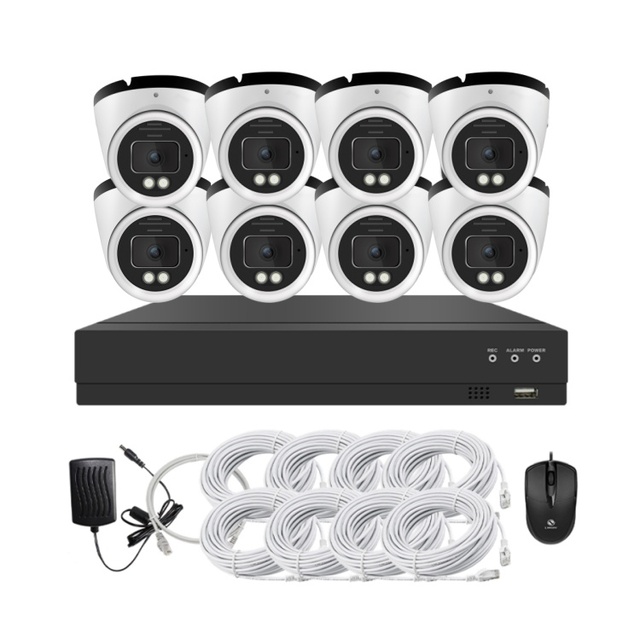 8Channel 8MP Outdoor IP67 Weatherproof 4K CCTV Cameras Motion Detection Audio Input 8CH NVR Cctv Camera System