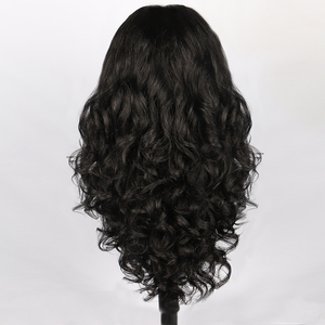 Recién llegado, peluca con malla frontal sintética 6*13 HD, peluca suelta marrón sin pegamento de encaje, peluca sintética resistente al calor para mujeres negras - Product Image 3