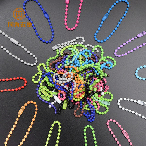 Enameled Beaded Necklace 2.4mm Iron Chain Baking Paint Plush Toy Pendant Tag Chain - Product Image 1