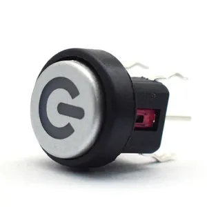 Single and two-color lights rounded Illuminated push button tact switch kinds led color custom