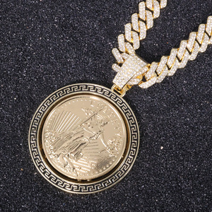 สินค้าขายดี! เครื่องประดับฮิปฮอปผู้ชาย จี้รูปคทาสุดเทรนดี้ หมุนได้ ประดับเพชรซิคอน ดีไซน์โดดเด่นมีสไตล์ - Product Image 4