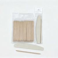Kit de manucure et pédicure jetable 2-en-1 avec lime à ongles de 13 cm et bâtonnet en bois – Outils professionnels pour les ongles