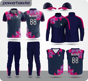 Prohawke Cricket Uniform Full Set Collar Style T-<b>shirt</b> Half Sleeves Jersey with Track Pant for Adult Boys and <b>Men</b> - Product Image 3