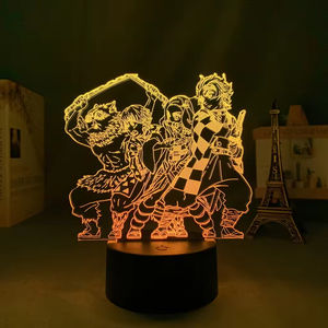 Lampe de bureau à illusion 3D avec télécommande colorée, piles AAA, figurine d'anime, lumière LED nocturne pour chambre d'enfant, cadeau d'anniversaire - Product Image 4
