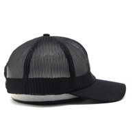 Casquette Trucker en Maille Entièrement Brodée avec Patch en Caoutchouc Personnalisé, 6 Panneaux, Visière Courbe, Fermeture Snapback, Faible MOQ, Haute Qualité, Prix Abordable