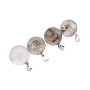 อัญมณีธรรมชาติทรงกลมบอลควอตซ์ใสควอตซ์รมควอตซ์คริสตัลจี้เครื่องประดับ - Product Image 2