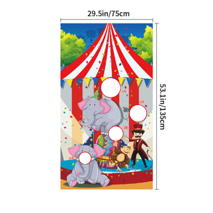 Bannière de fête en plein air avec 4 jeux de lancer de sacs de haricots pour enfants et adultes - Product Image 1