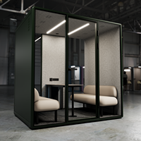 Pod de travail insonorisé pré-assemblé avec filtre à air cabine téléphonique acoustique multifonctionnelle cabine silencieuse pour bureau