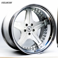 Jantes en aluminium forgé sur mesure 3 pièces de 18 à 24 pouces, design étoile poli, rivets dorés, jantes profondes pour Mercedes BMW Audi