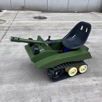 Usine personnalisée Go karts électriques commerciaux pour deux équipements de terrain de jeu de plein air de réservoir de chenilles
