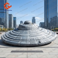 OVNI Inflable Gigante con Iluminación LED, Nave Espacial Inflable Personalizada, Resistente al Agua y a los Rayos UV, para Publicidad de Eventos