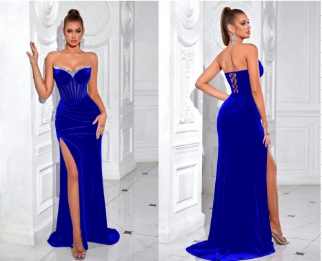 Stile con cinturino blu reale