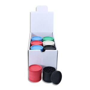 Molino de Hierbas Manual de Plástico Biodegradable AGG SG-04 Personalizado al por Mayor, de 2 Capas, 55x24mm, Redondo Clásico - Product Image 5