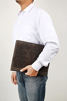 Porte-documents professionnel en cuir PU véritable de haute qualité, organiseur de documents A4 pour conférences, organiseur personnel