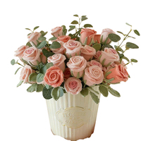 LILIS Handgefertigte Gehäkelte Einzelne Rosen Künstliche Blumen Romantisch Modern Baumwollstoff Halloween Umweltfreundliches Geschenk