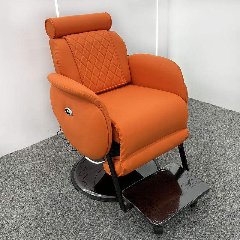 ปรับเอนไฟฟ้าพร้อมพนักพิงนวด-สีส้มอ่อน