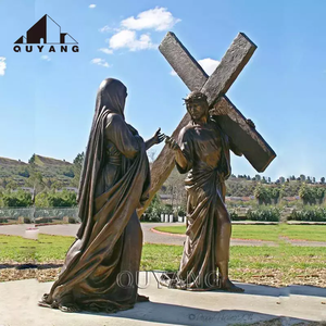 Estatua de la Virgen María de Metal para Iglesia, Estatua Religiosa Cristiana de la Virgen María, Estatua de Bronce de Tamaño Real para Exteriores - Product Image 5